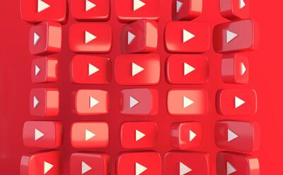 Illustration of YouTube symbols
