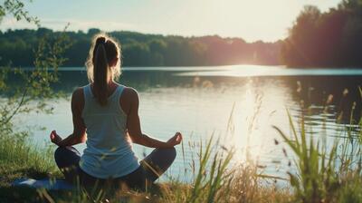 Full shot woman living a healthy life