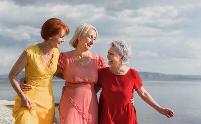 Adorable mature women together