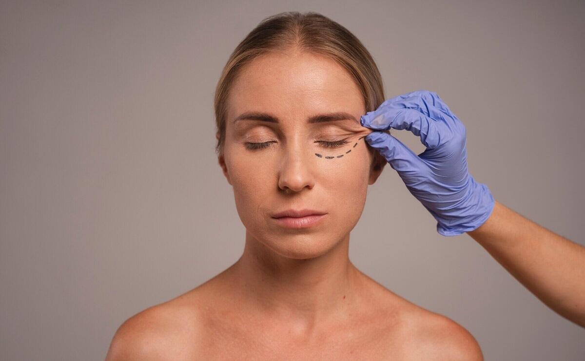 Woman preparing for cosmetic surgery