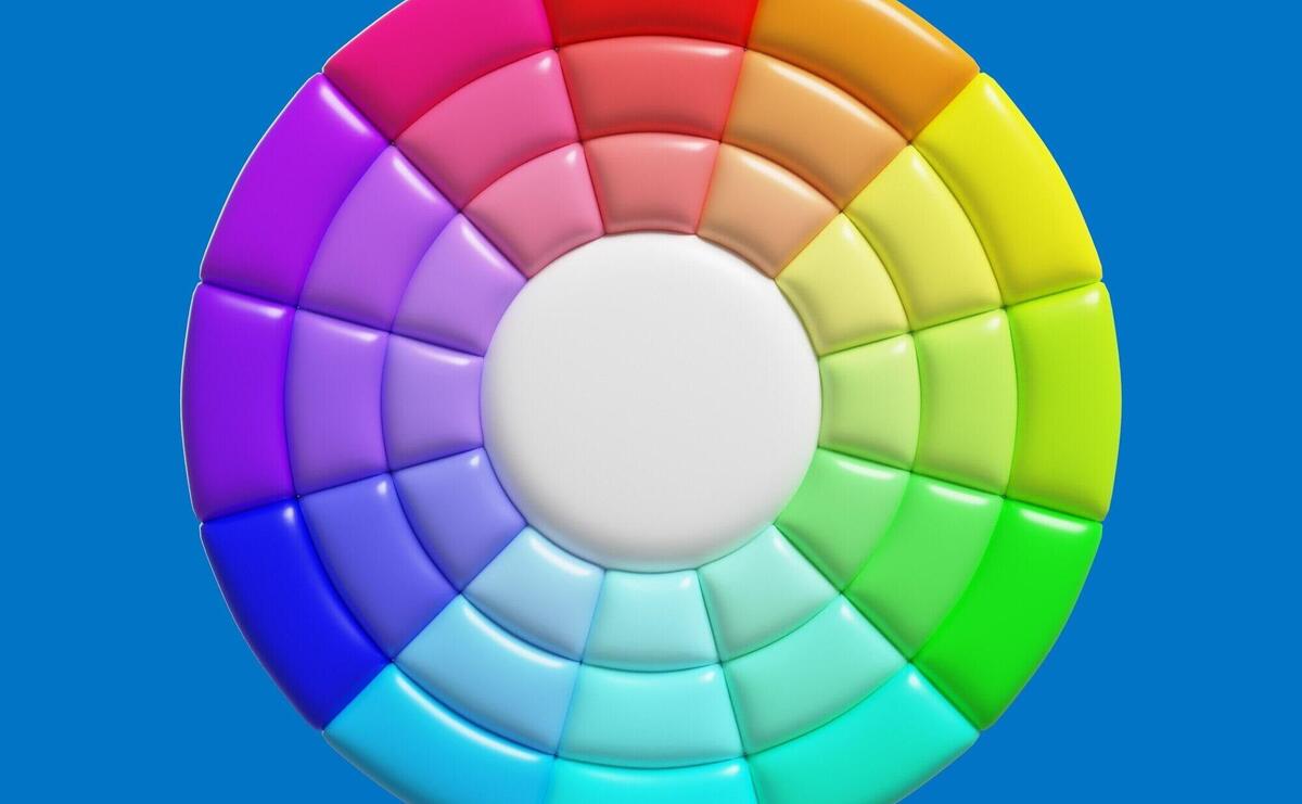 3d icon with colors wheel